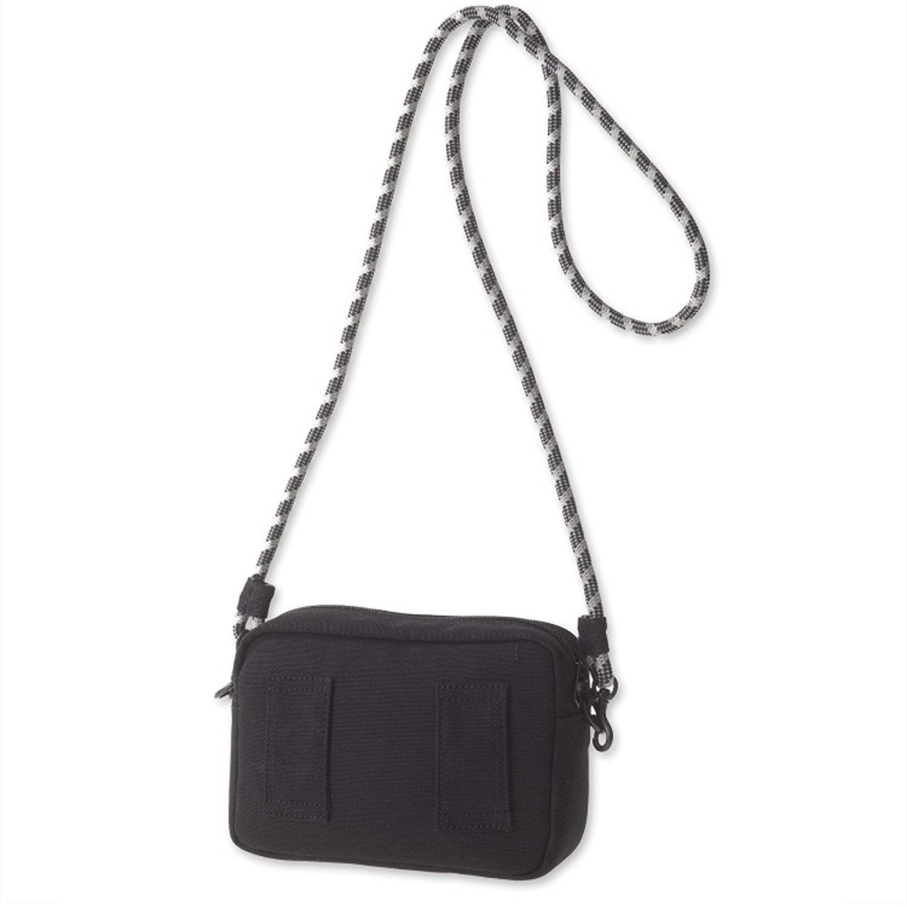 KAVU Nootka Crossbody Bag Padded Rope Strap Purse - Black